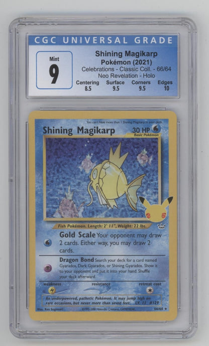 Shining Magikarp Pokemon Celebrations Classic Collection Holo #66 CGC 9