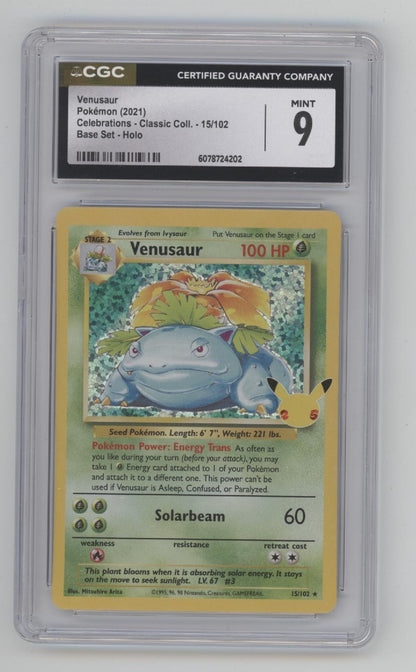 Venusaur Pokemon Celebrations Classic Collection Holo #15 CGC 9