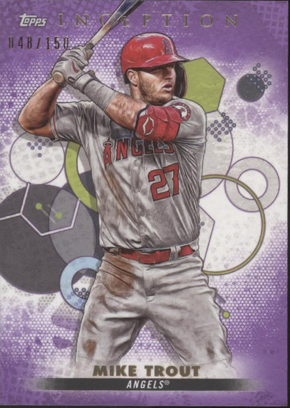 Mike Trout 2022 Topps Inception Purple 048/50 #1
