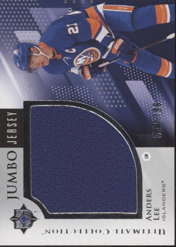 Anders Lee 2024-25 Upper Deck Ultimate Collection Jumbo Jersey Swatch 068/499