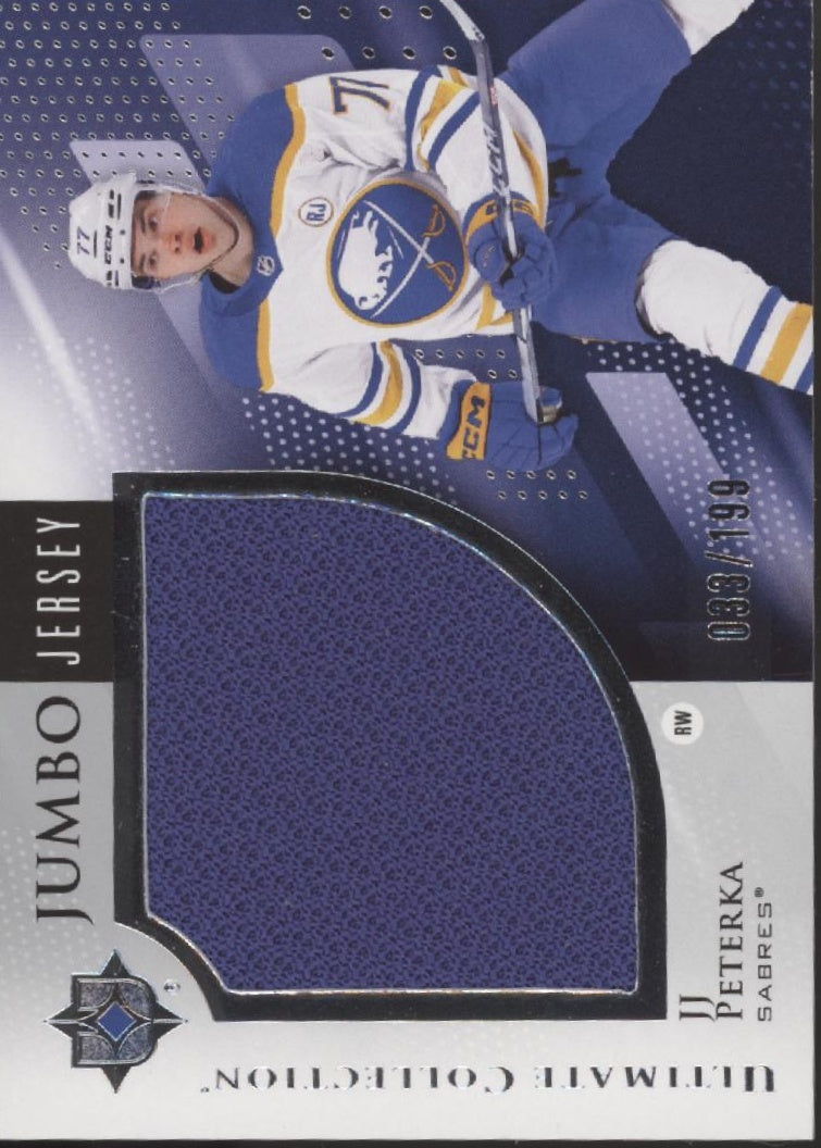 JJ Peterka 2024-25 Upper Deck Ultimate Collection Jumbo Jersey Swatch 033/199