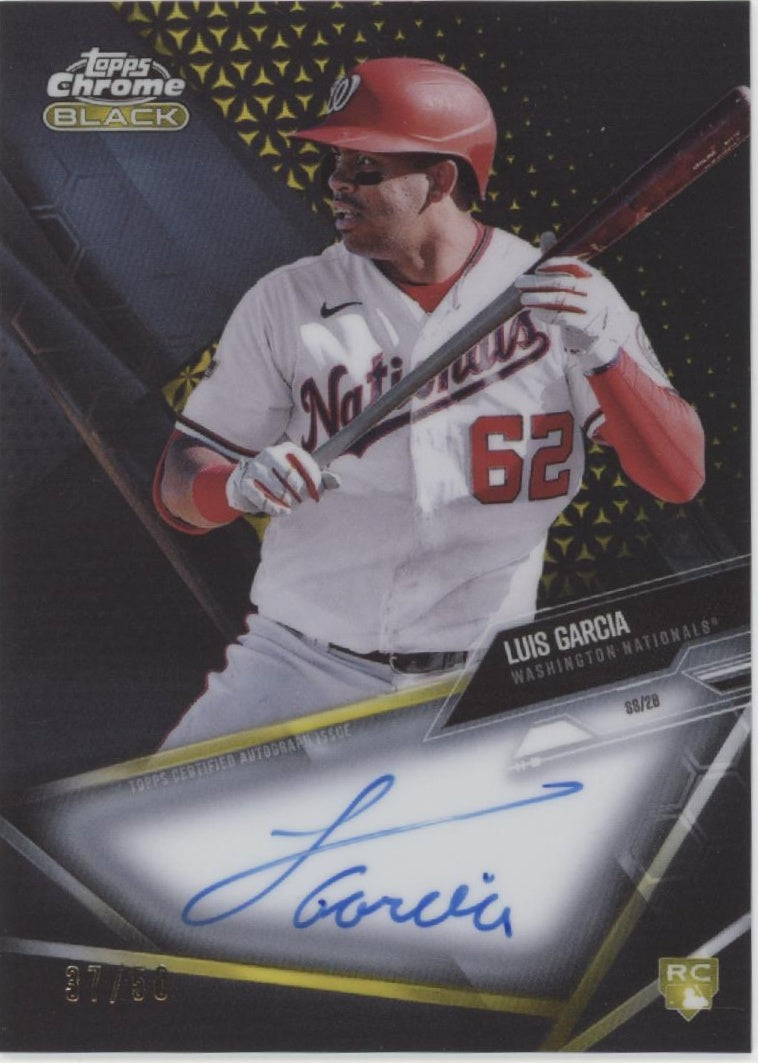 Luis Garcia 2021 Topps Chrome Black Gold Refractor RC Auto 37/50 #CBA-LG
