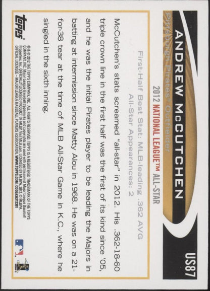 Andrew McCutchen 2012 Topps Update Series All Star Game #US87