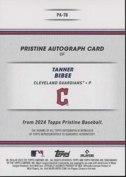 Tanner Bibee 2024 Topps Pristine Auto #PA-TB