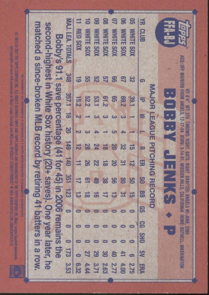Bobby Jenks 2021 Topps Archives Fan Favorites Auto #FFA-BJ