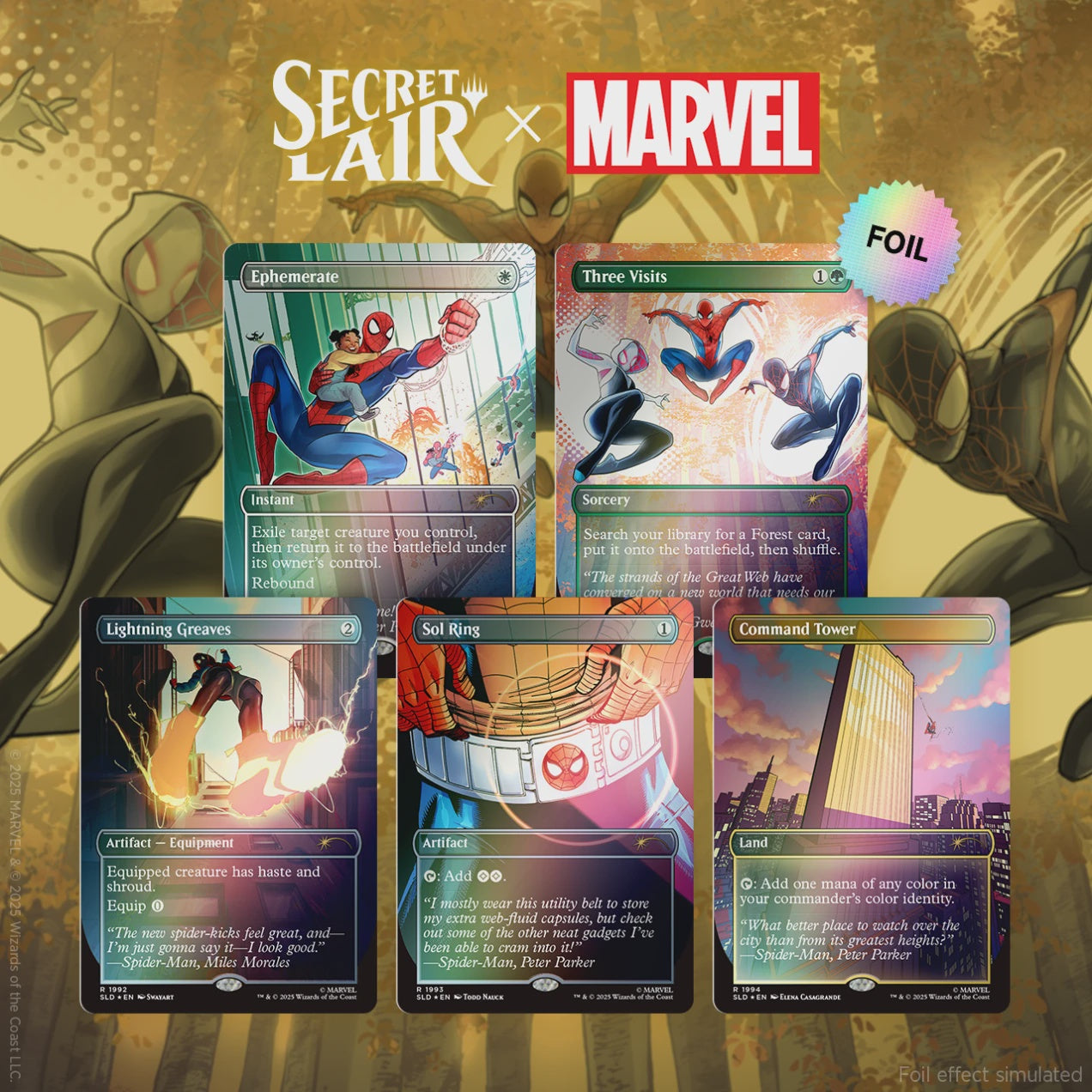 Magic the Gathering: Secret Lair x Marvel - Spider-Man: Heroic Deeds [Rainbow Foil]