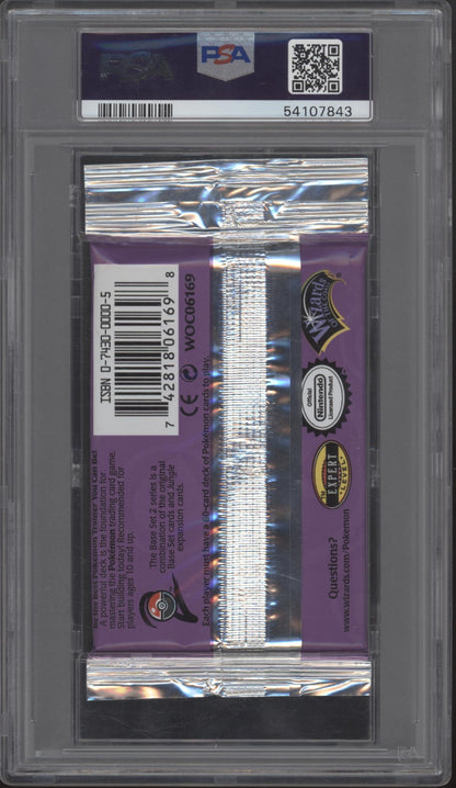 Base Set 2 Pokemon Pidgeot Long Foil Booster Pack PSA 9