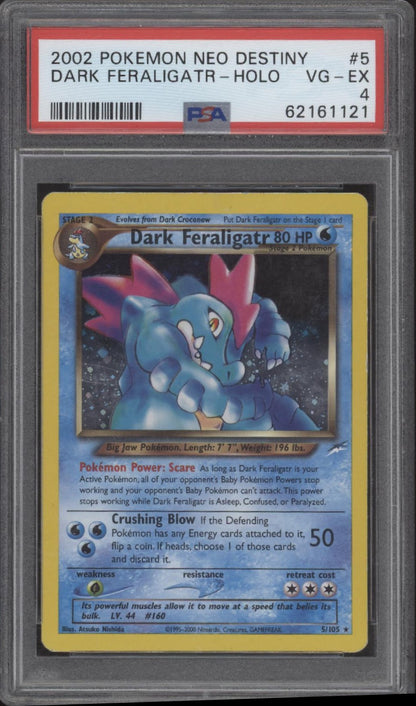 Dark Feraligatr Pokemon Neo Destiny Holo #5 PSA 4