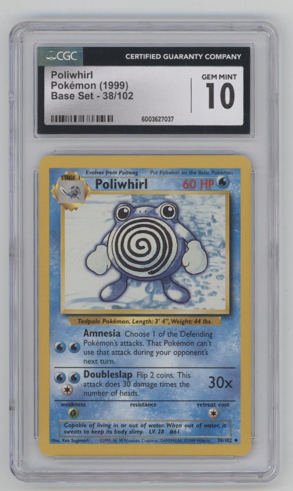 pokemon base set cards poliwhirl Poliwrath 062/165 - Poliwag - 151 Pokmon Hit Points60 HP Form Pokemon Base Set #38 Poliwhirl
