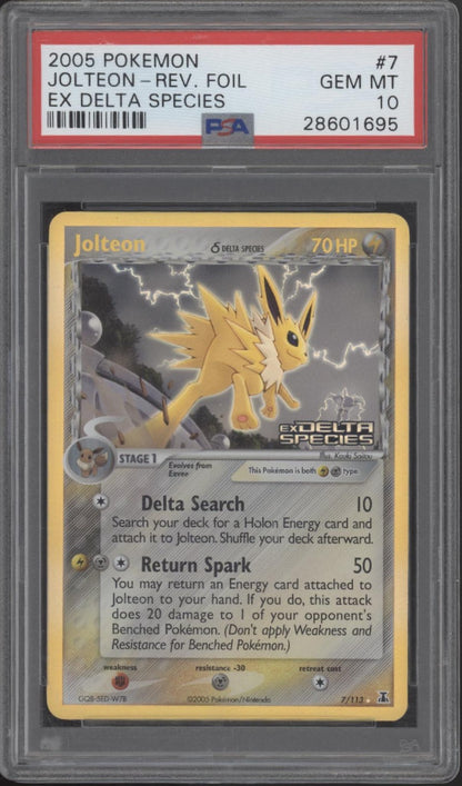 Jolteon Pokemon ex Delta Species Reverse Foil #7 PSA 10