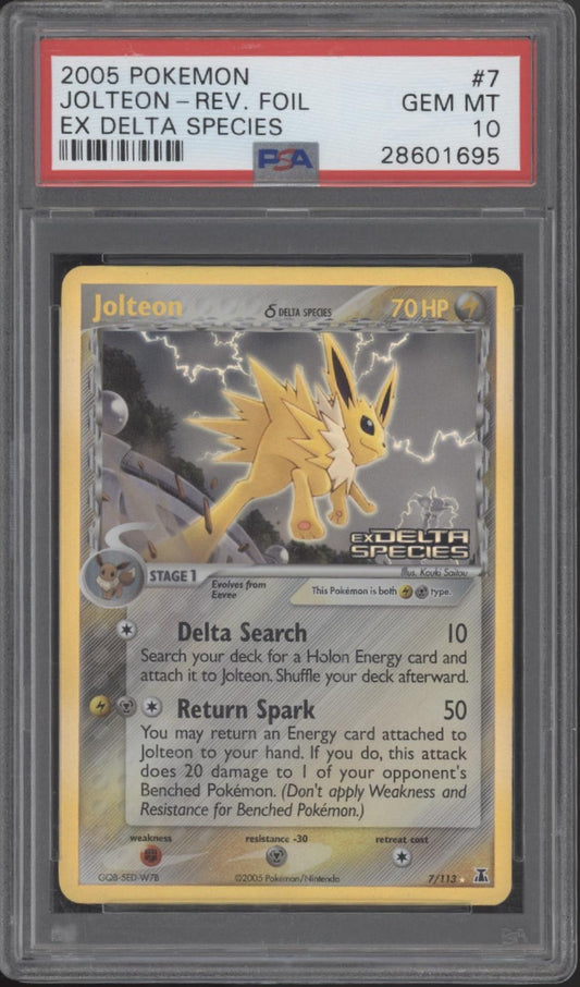 Jolteon Pokemon ex Delta Species Reverse Foil #7 PSA 10