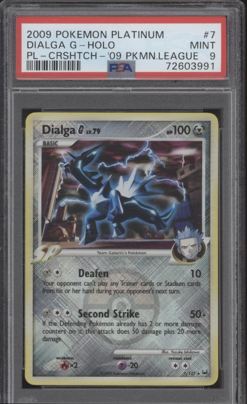 Dialga G Pokemon Platinum '09 Pokemon League #7 PSA 9
