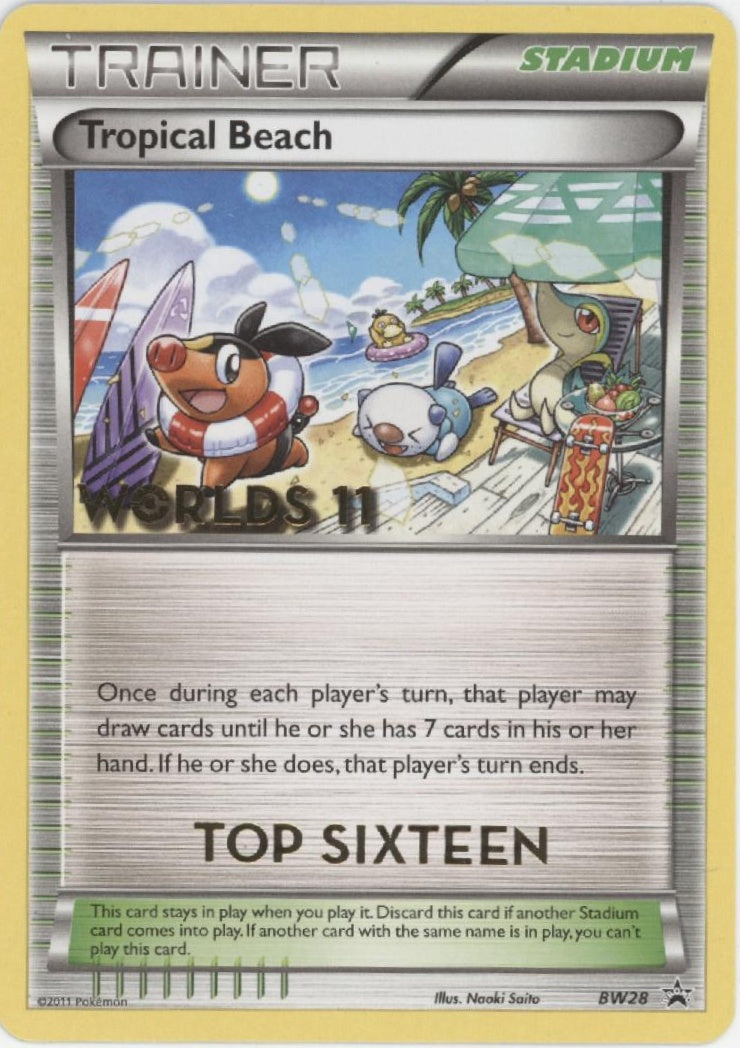 Tropical Beach Pokemon Worlds 11 Top Sixteen Promo BW28 #1