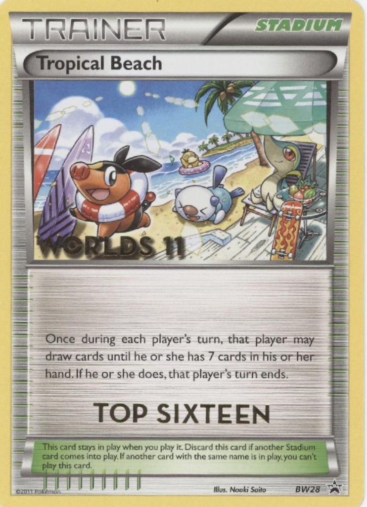 Tropical Beach Pokemon Worlds 11 Top Sixteen Promo BW28 #2