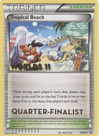 Tropical Beach Pokemon Worlds 11 Quarter-Finalist Promo BW28
