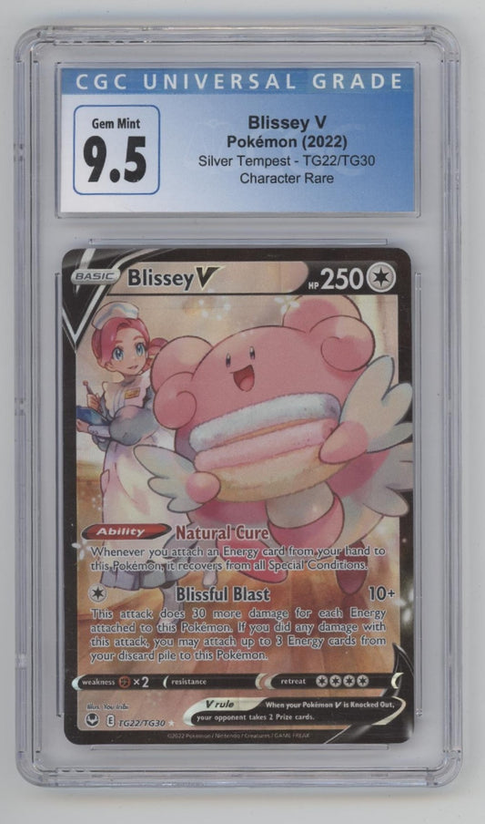 Blissey V Pokemon Silver Tempest Character Rare #TG22 CGC 9.5