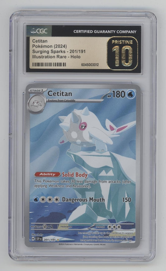 Cetitan Pokemon Surging Sparks Illustration Rare Holo #201 CGC 10 Pristine