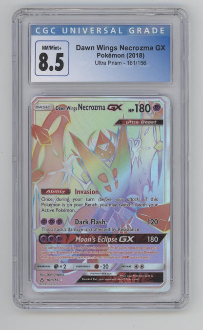 Dawn Wings Necrozma GX Pokemon Ultra Prism #161 CGC 8.5