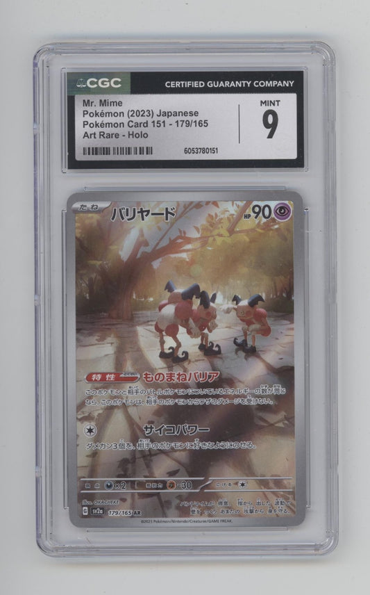 Mr. Mime Pokemon 151 Art Rare Holo Japanese #179 CGC 9
