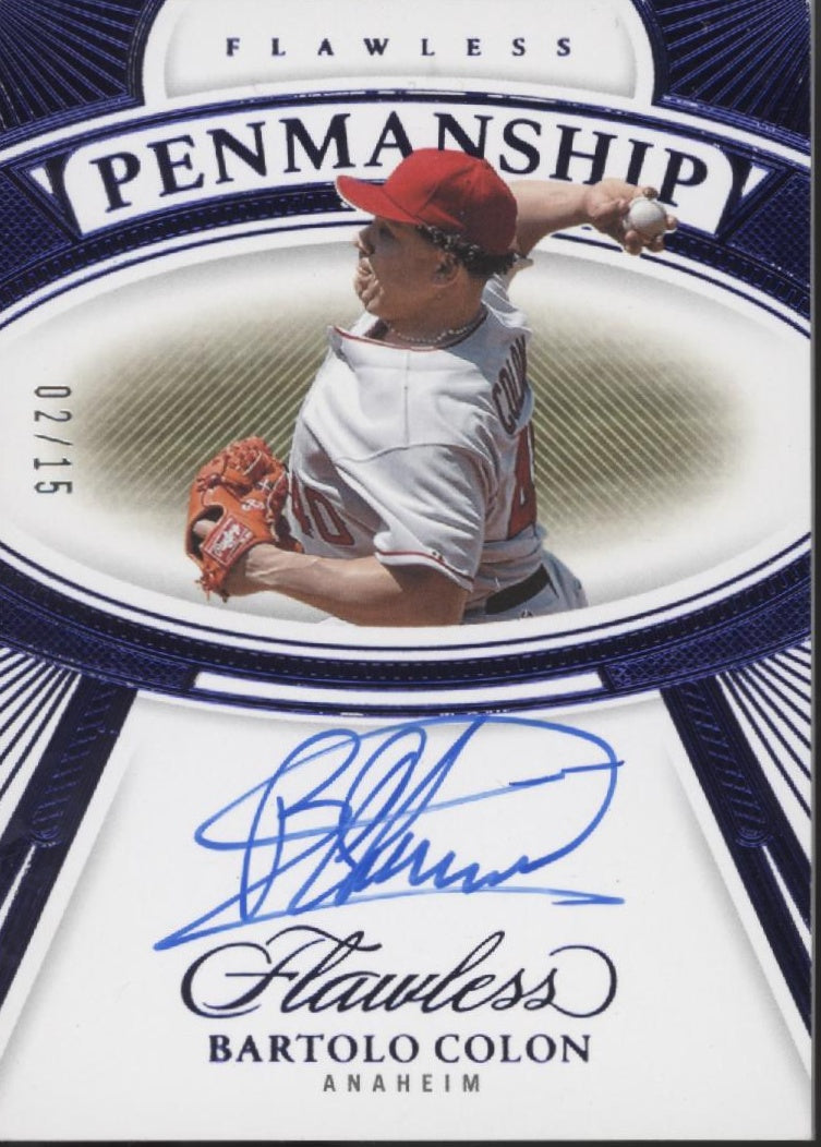 Bartolo Colon 2024 Panini Flawless Penmanship Blue Auto 02/15 #FP-BC