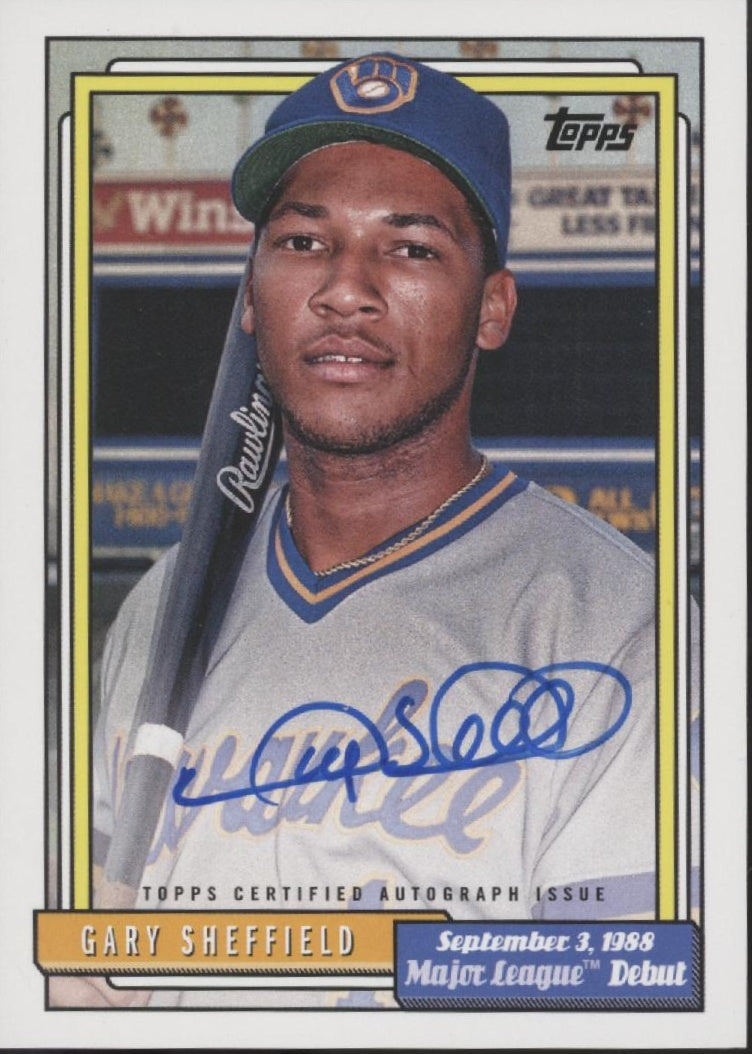 Gary Sheffield 2022 Topps Archives '92 MLB Debut Auto #72DB-GS