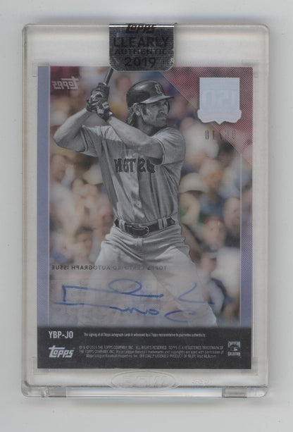 Johnny Damon 2019 Topps Clearly Authentic 150 Years Purple Auto 06/10 #YBP-JO