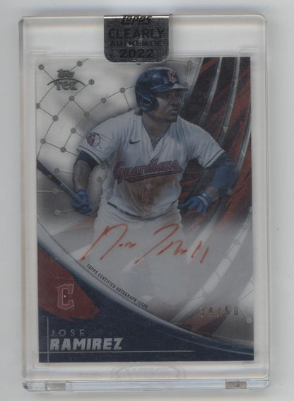 Jose Ramirez 2022 Topps Clearly Authentic Tek Auto 34/50 #TEK-JR