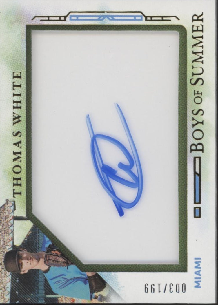 Thomas White 2025 Panini Boys of Summer Auto 003/199 #44