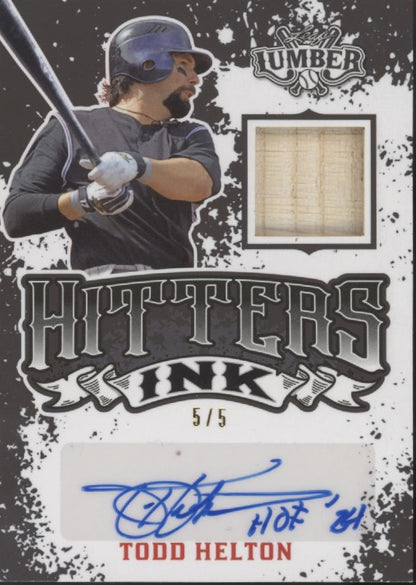 Todd Helton 2024 Leaf Lumber Hitters Ink Relic Auto 5/5 #HI-TH1