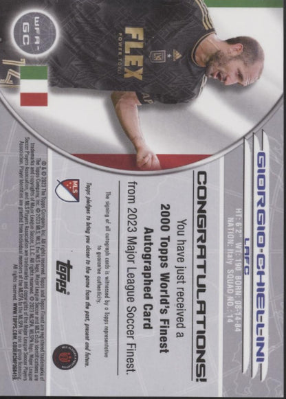 Giorgio Chiellini 2023 Topps Finest MLS World's Finest '00 Auto 08/25 #WFA-GC