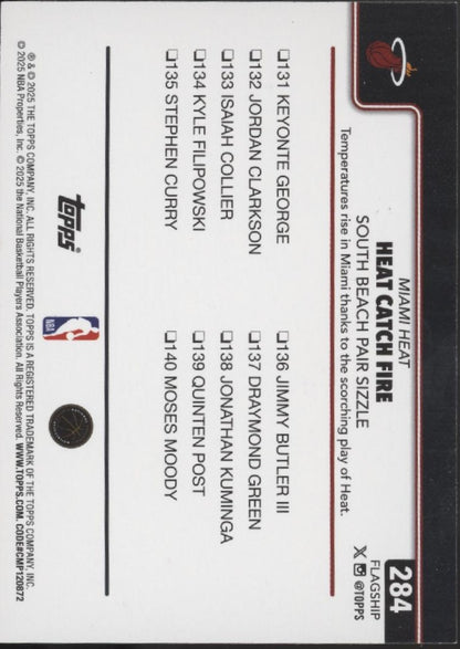 Heat Catch Fire 2025-26 Topps Flagship Blue Foilboard 062/150 #284