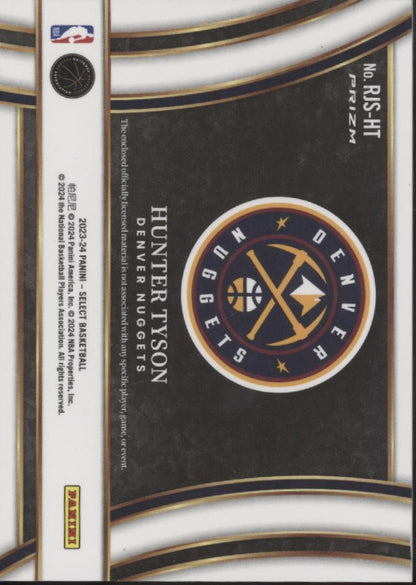 Hunter Tyson 2023-24 Panini Select Prizm Swatch RC #PJS-HT
