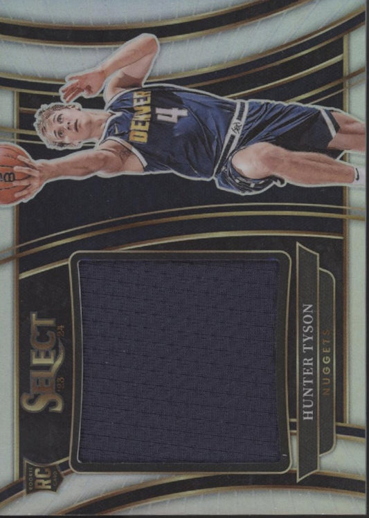 Hunter Tyson 2023-24 Panini Select Prizm Swatch RC #PJS-HT