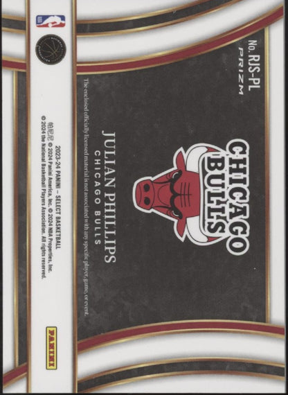Julian Phillips 2023-24 Panini Select Prizm Swatch RC #RJS-PL