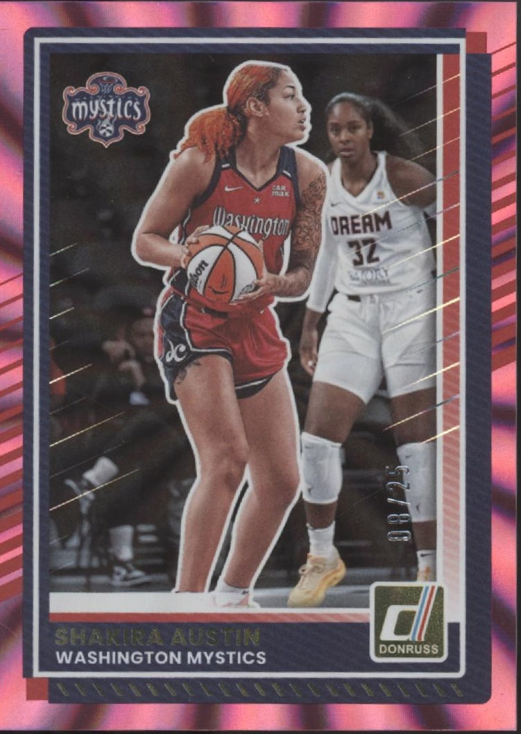 Shakira Austin 2025 Panini WNBA Donruss Pink Laser 08/25 #22
