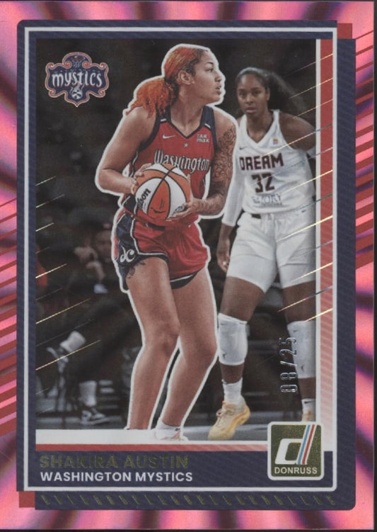 Shakira Austin 2025 Panini WNBA Donruss Pink Laser 08/25 #22