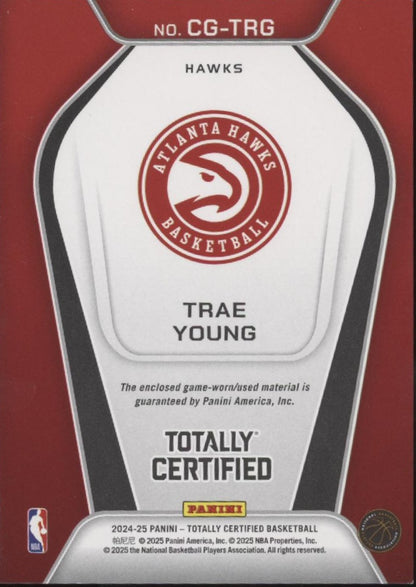 Trae Young 2024-25 Panini Totally Certified Gamers Swatch #CG-TRG