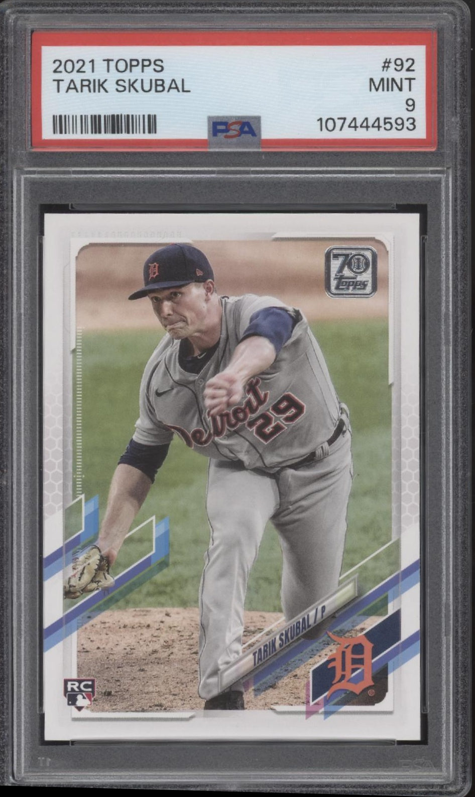 Tarik Skubal 2021 Topps Series 1 RC #92 PSA 9 #3