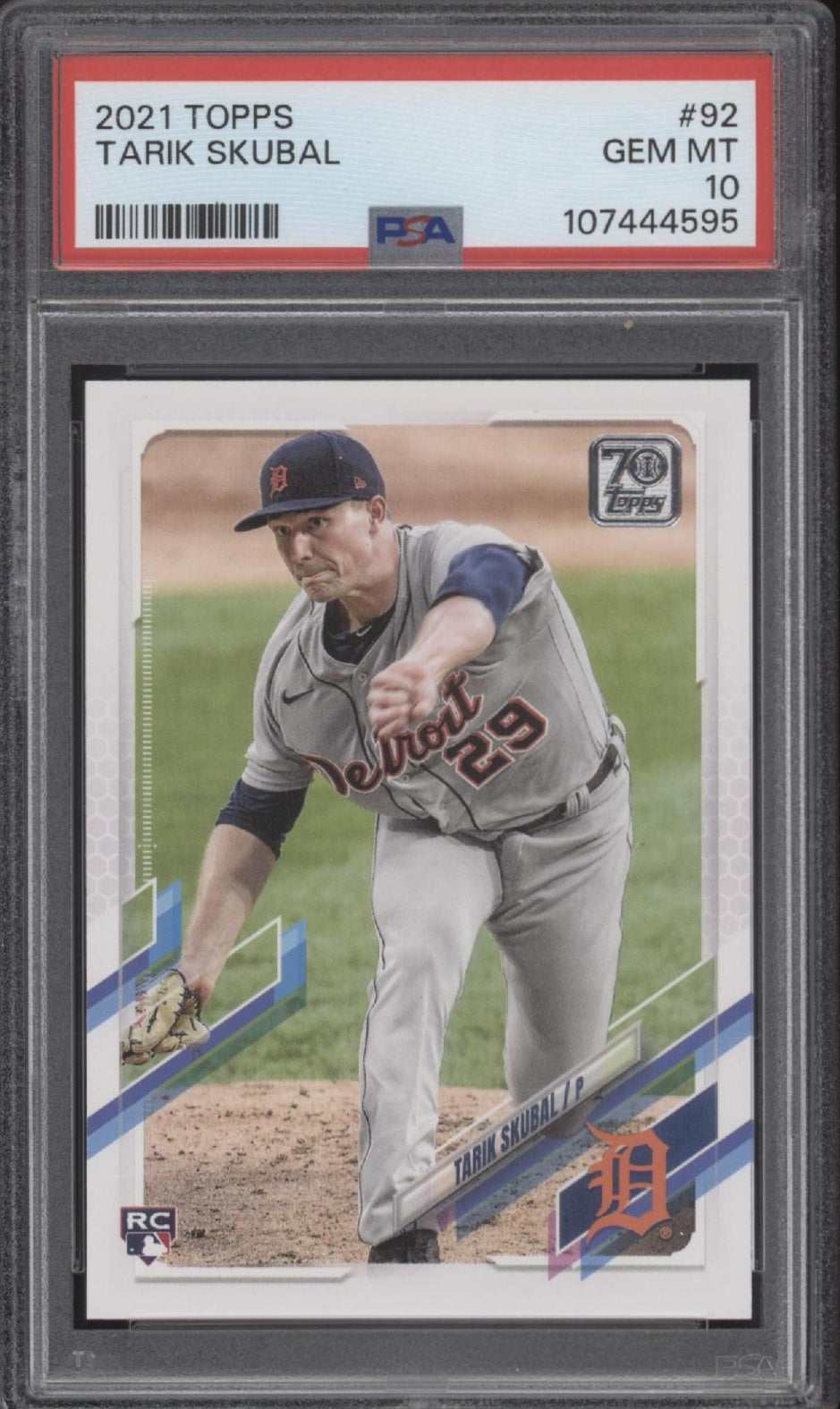 Tarik Skubal 2021 Topps Series 1 RC #92 PSA 10 #1
