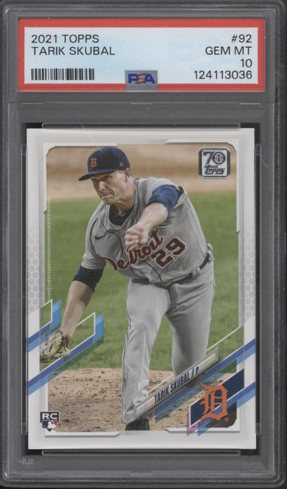 Tarik Skubal 2021 Topps Series 1 RC #92 PSA 10 #2