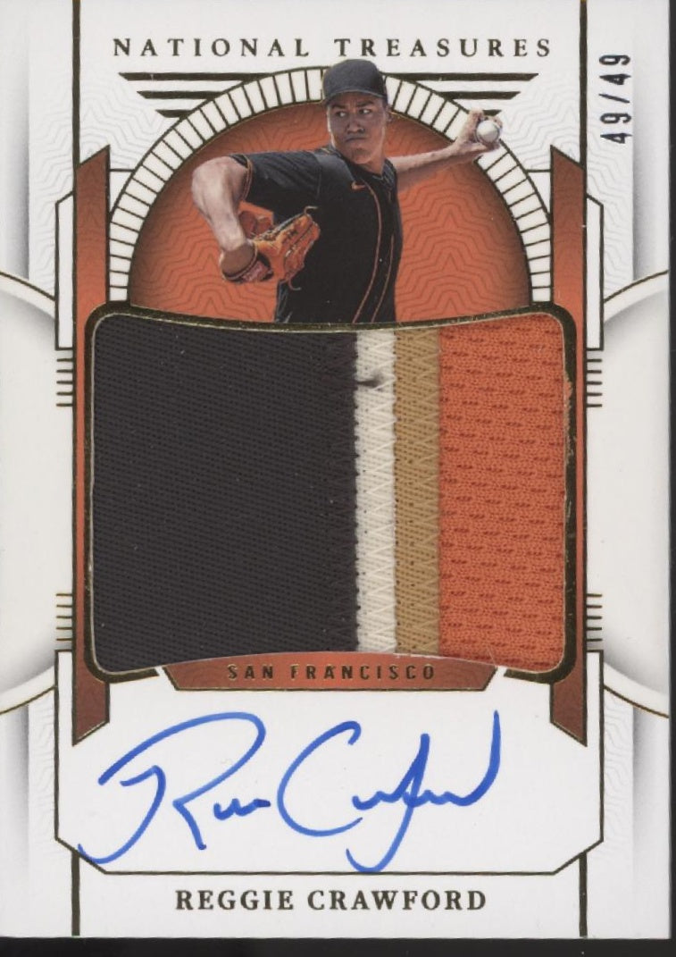 Reggie Crawford 2024 Panini National Treasures Swatch Auto 49/49 #PMS-RC
