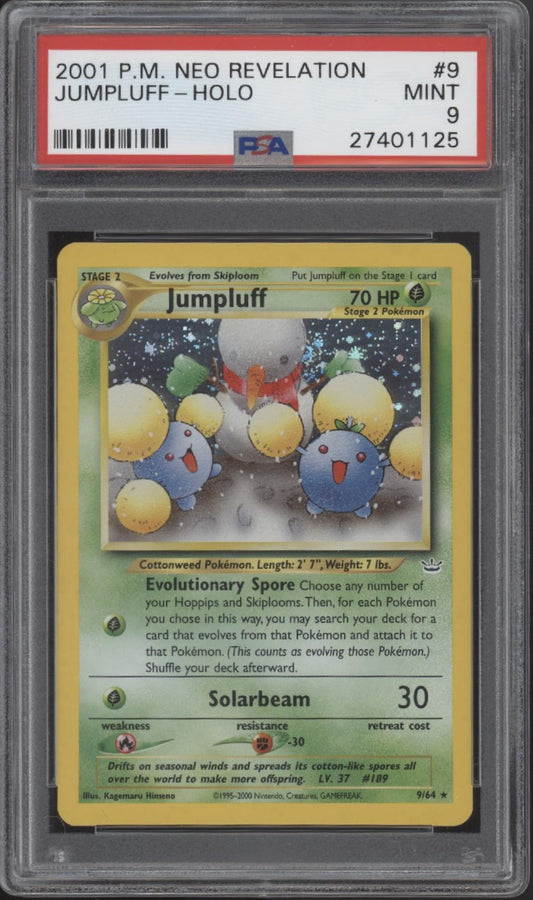 Jumpluff Pokemon Neo Revelation Holo #9 PSA 9