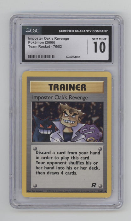Imposter Oak's Revenge Pokemon Team Rocket #76 CGC 10