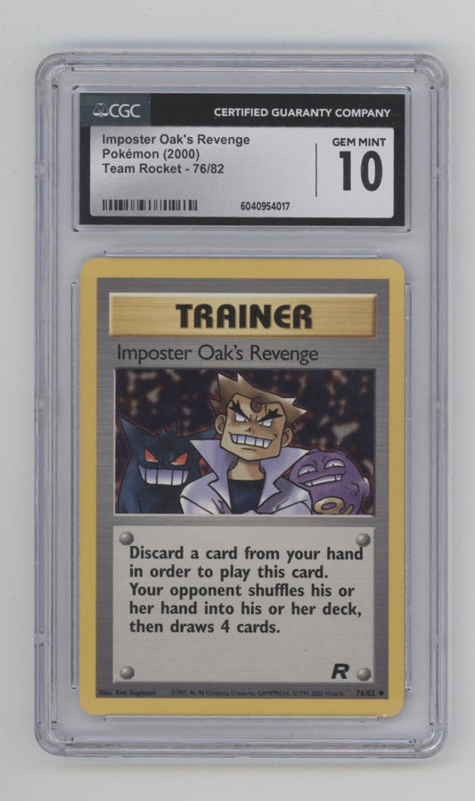 Imposter Oak's Revenge Pokemon Team Rocket #76 CGC 10