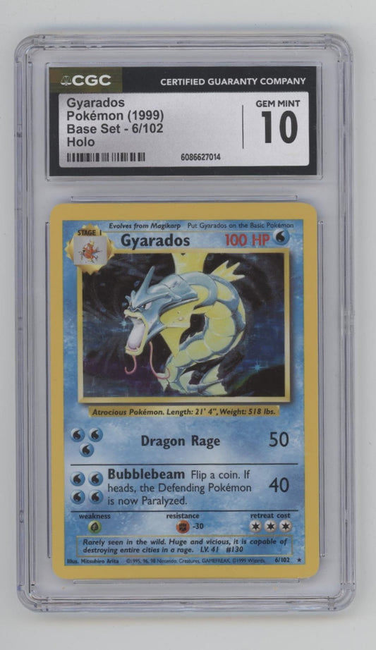 Gyarados Pokemon Base Set Holo #6 CGC 10