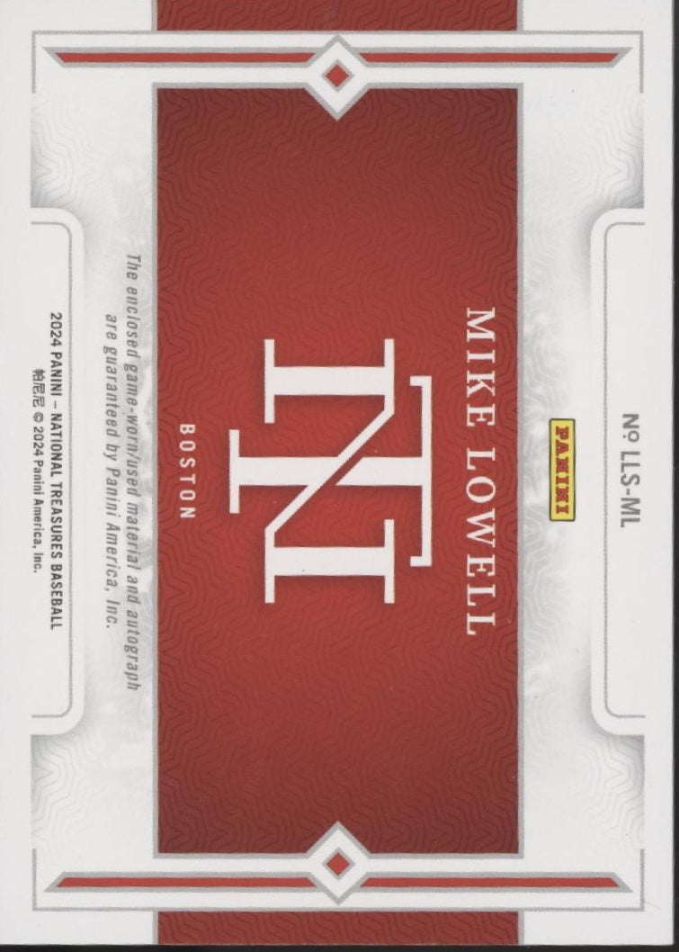 Mike Lowell 2024 Panini National Treasures Legendary Bat Relic Auto 35/49