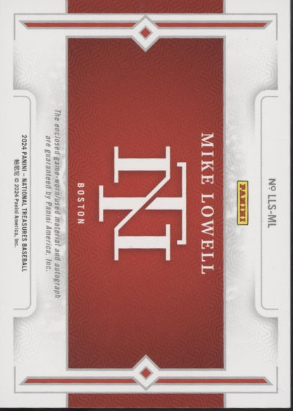 Mike Lowell 2024 Panini National Treasures Legendary Bat Relic Auto 35/49
