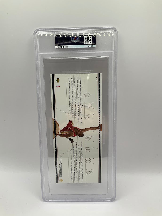 LeBron James 2003 Upper Deck Box Set Oversize Evolution of the Dunk #LJ2 PSA 8