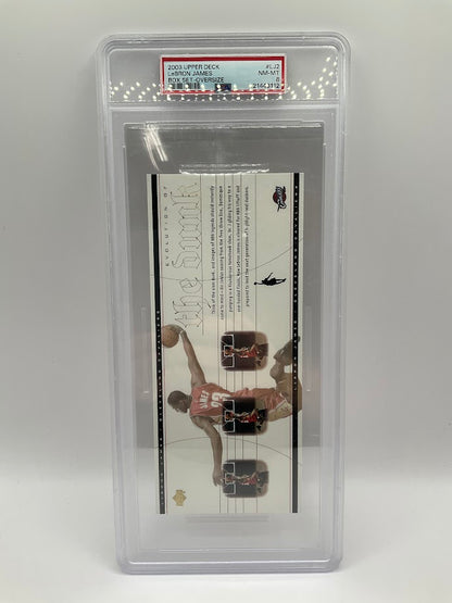 LeBron James 2003 Upper Deck Box Set Oversize Evolution of the Dunk #LJ2 PSA 8