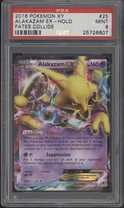 Alakazam ex Pokemon Fates Collide #25 PSA 9